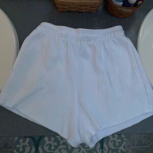 DSG White Sweat Shorts; Size XS